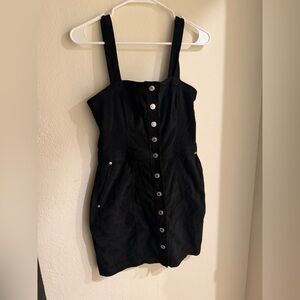 Abercrombie & Fitch Black Button-Front Dress